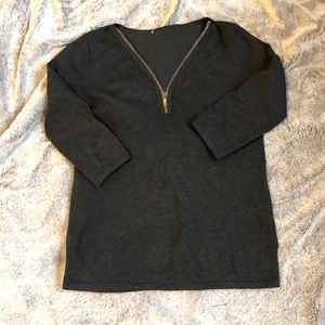 Dark Gray 3/4 sleeve shirt